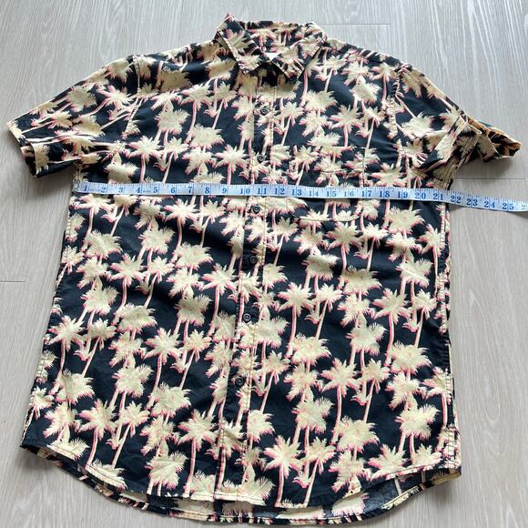 AE American Eagle Outfitters Palm Print Casual Button Up Shirt Mens Medium - Picture 5 of 12